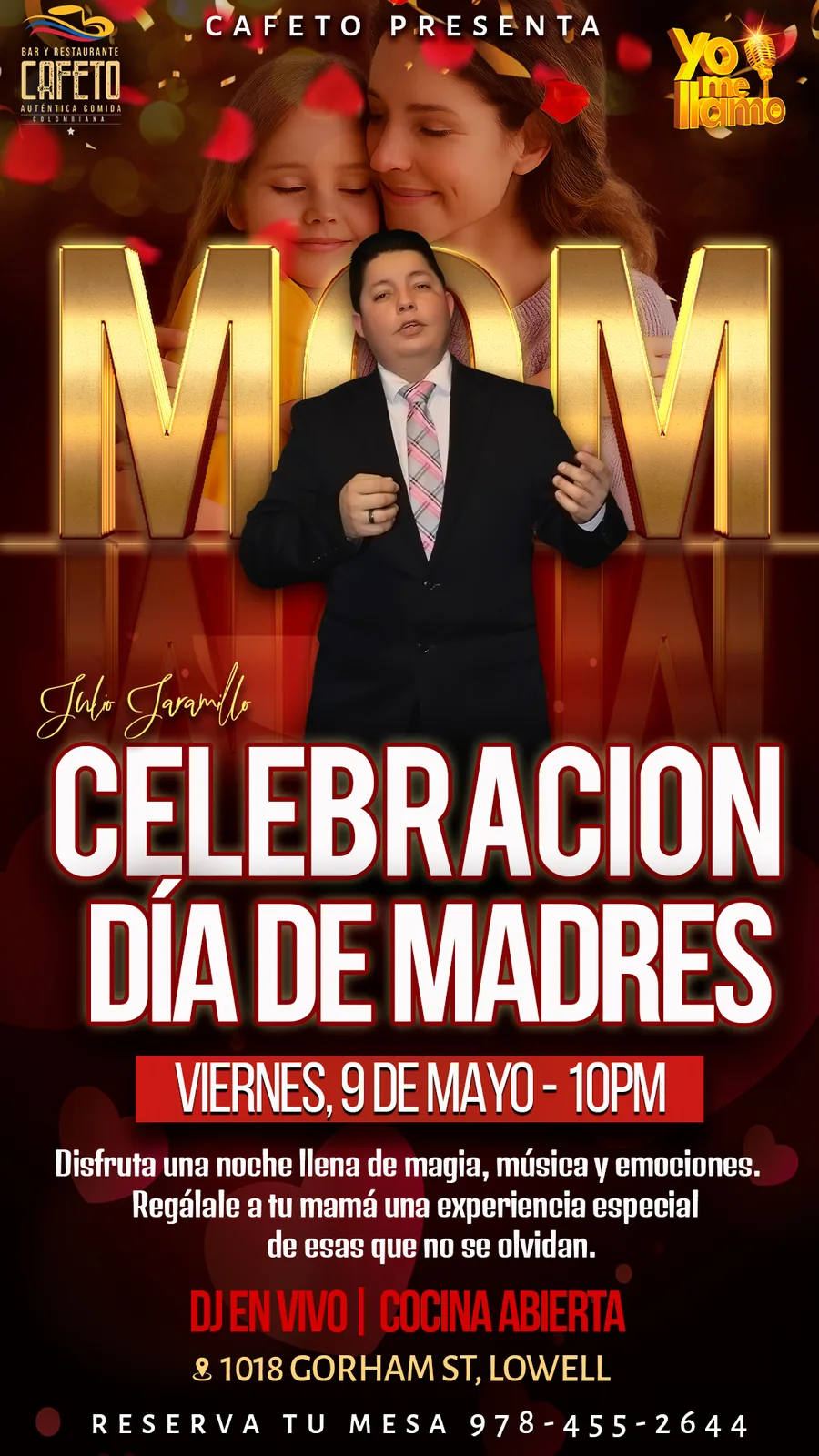 Julio Jaramillo — Mothers Party — flyer de evento